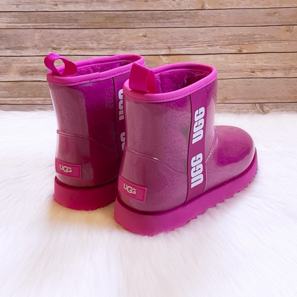 UGG Women’s Classic Clear Mini In Dragon Fruit - Picture 2 of 10